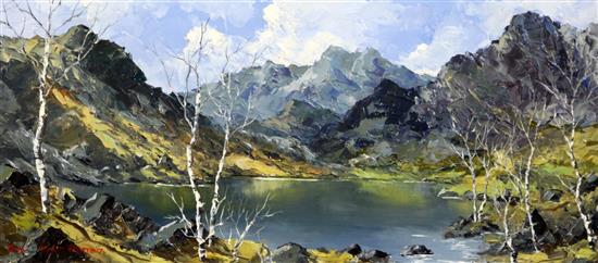 Charles Wyatt Warren (1908-) Snowdon from Llyn Nantlle 9.5 x 22in.